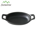 Vegetable Oil Cast Iron Rectangle Mini Skillet With Double Handle / Frying Pan